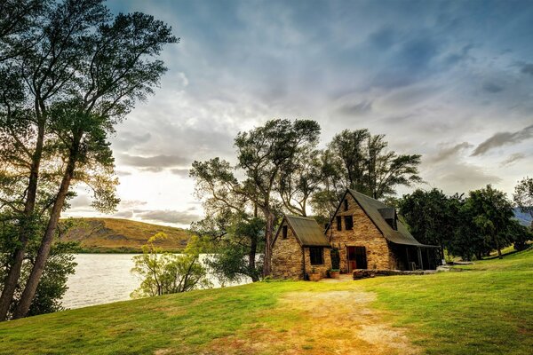 Lake house in New Zealand