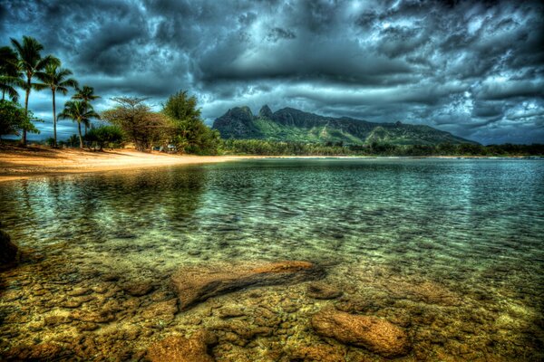 Photo tropiques lac montagne