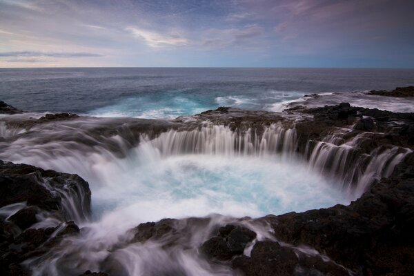 Mountain waterfall. Dominican republic