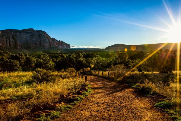 Die Sonne geht in Arizona auf