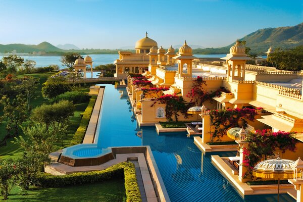 Вид на отель Ареал в Индии