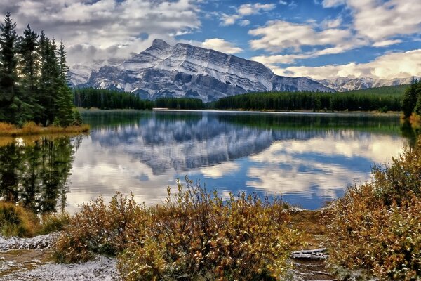 Banff National Park. Beautiful landscape of mountains and lakes