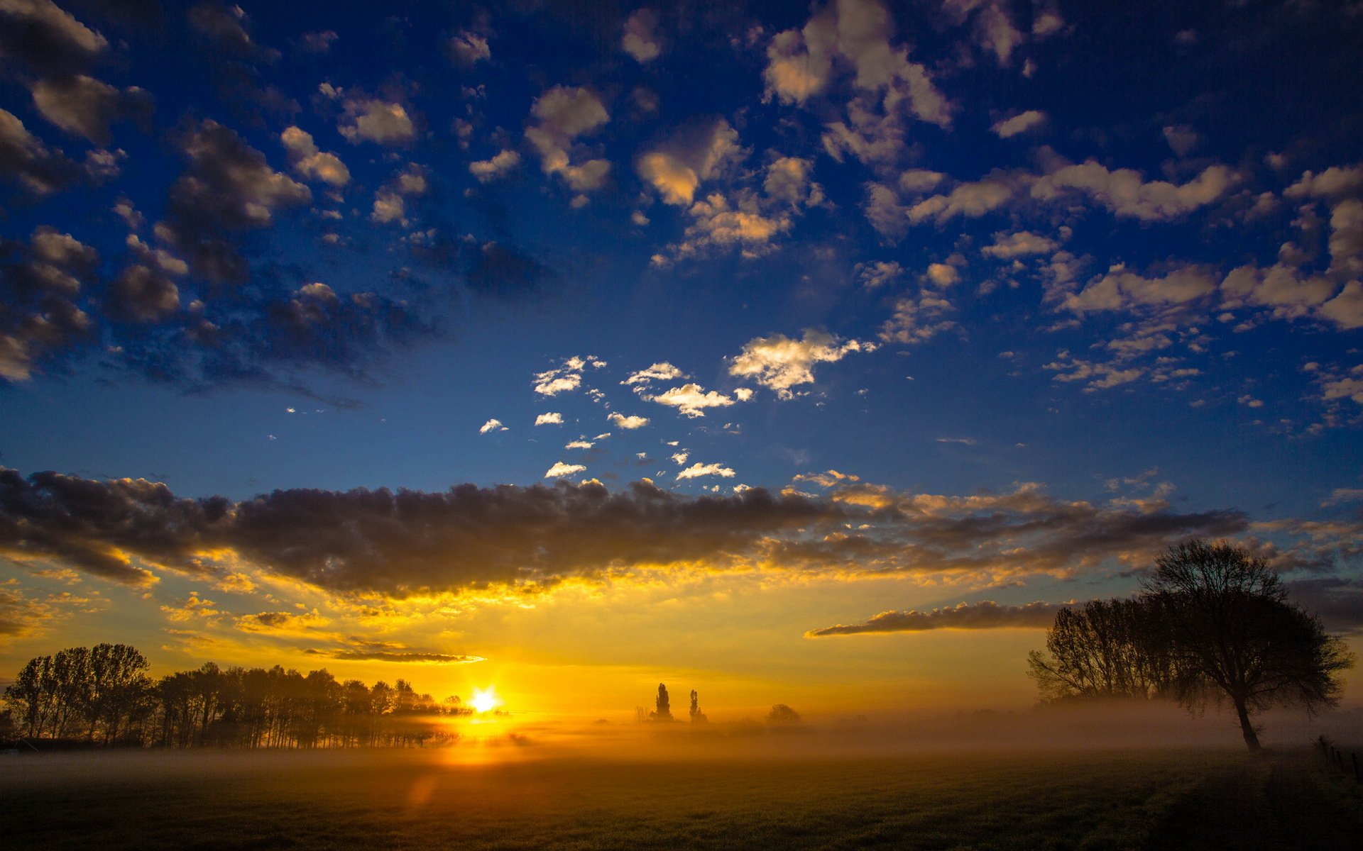 mañana campo cielo niebla naturaleza paisaje