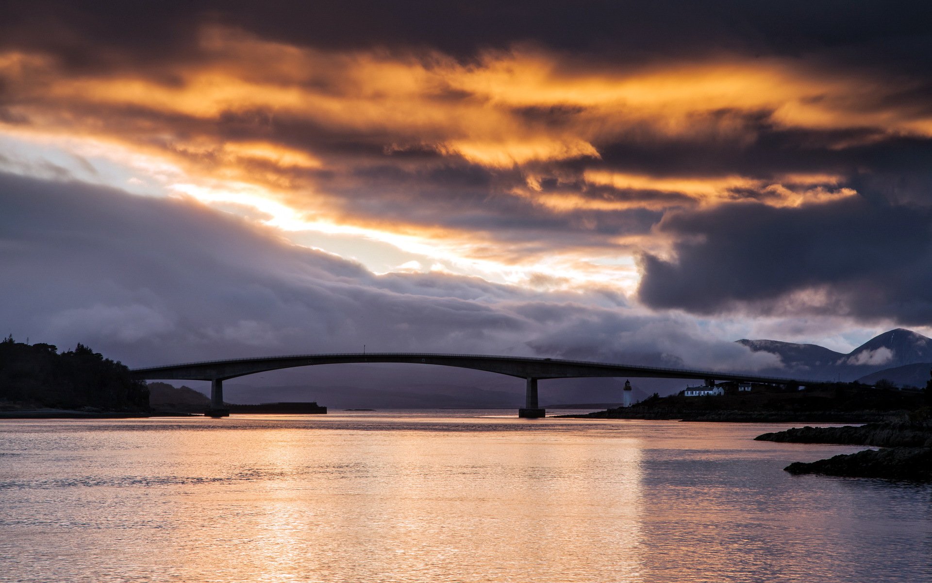 escocia kyle de lochalsh puente de fuego