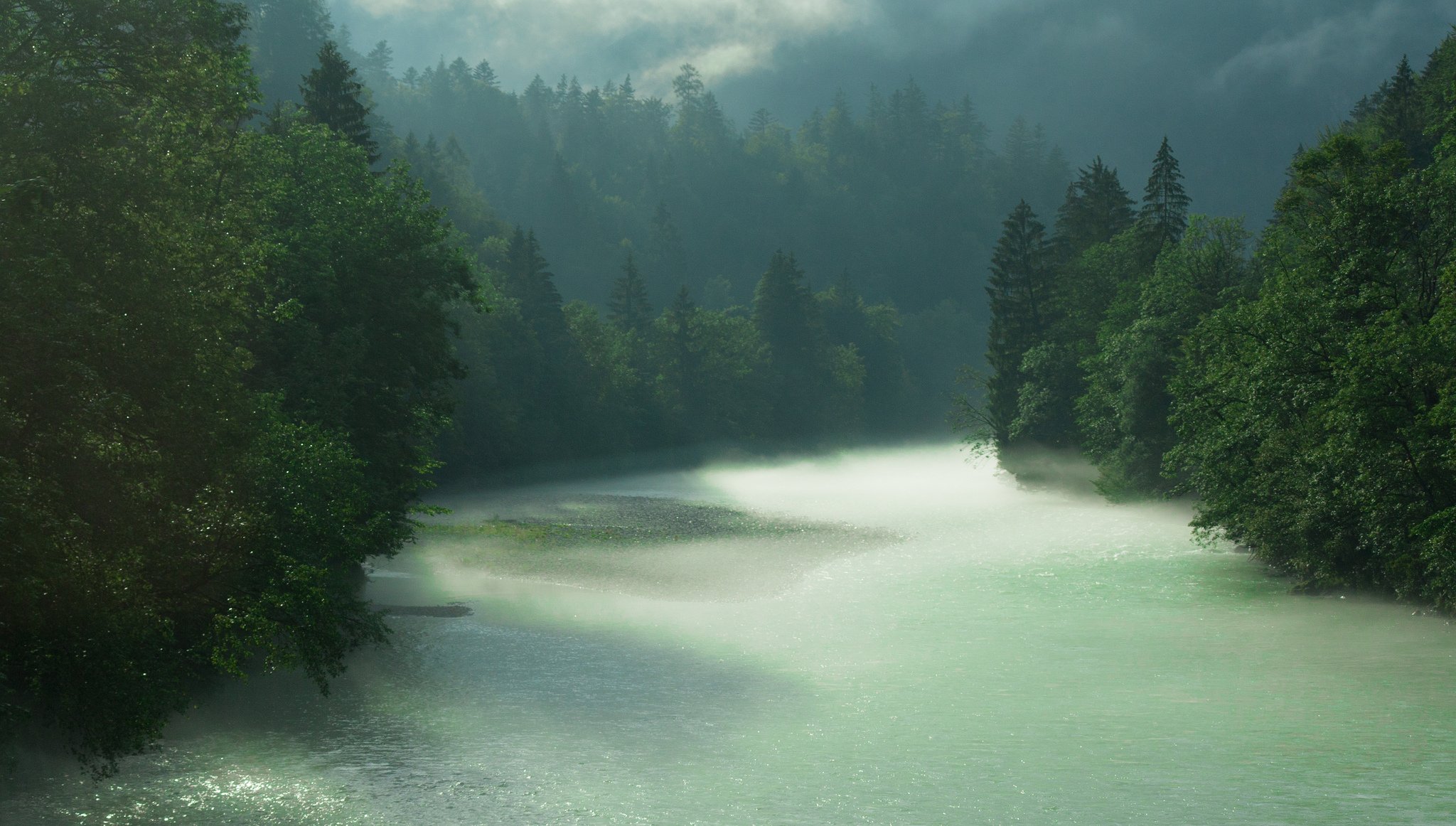 berchtesgaden baviera foresta fiume pioggia