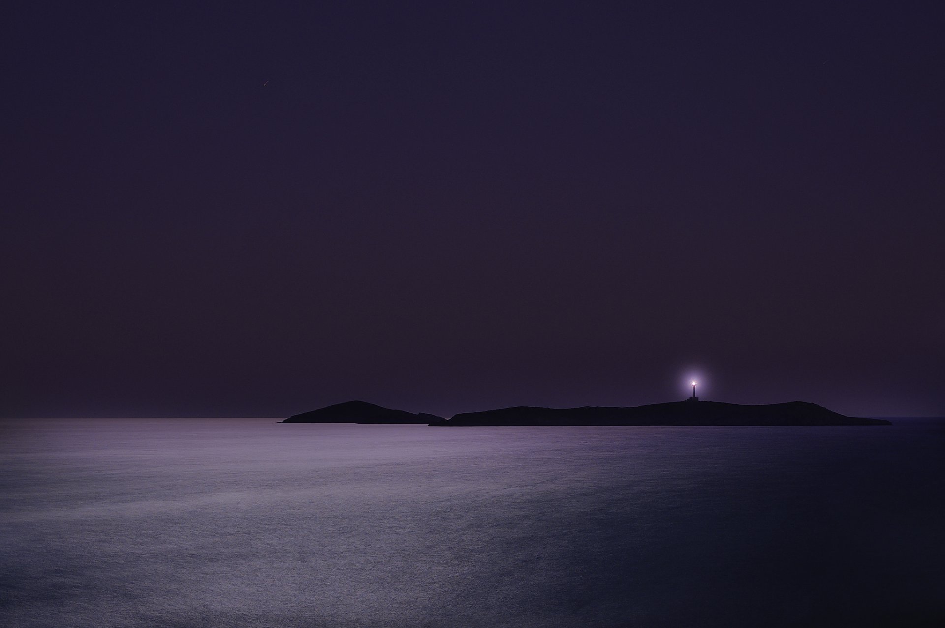 nuit mer îles phare