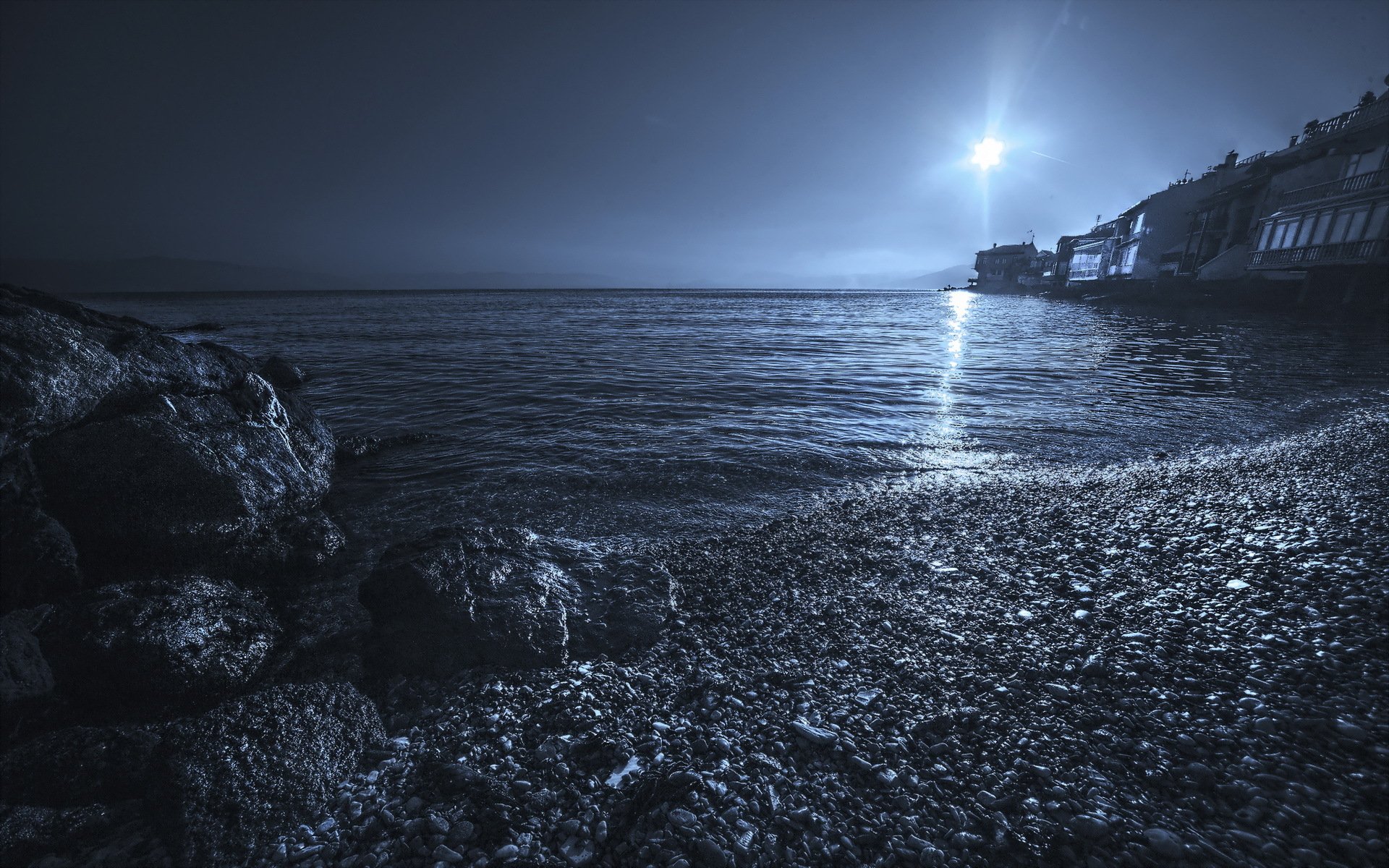 notte mare natura paesaggio