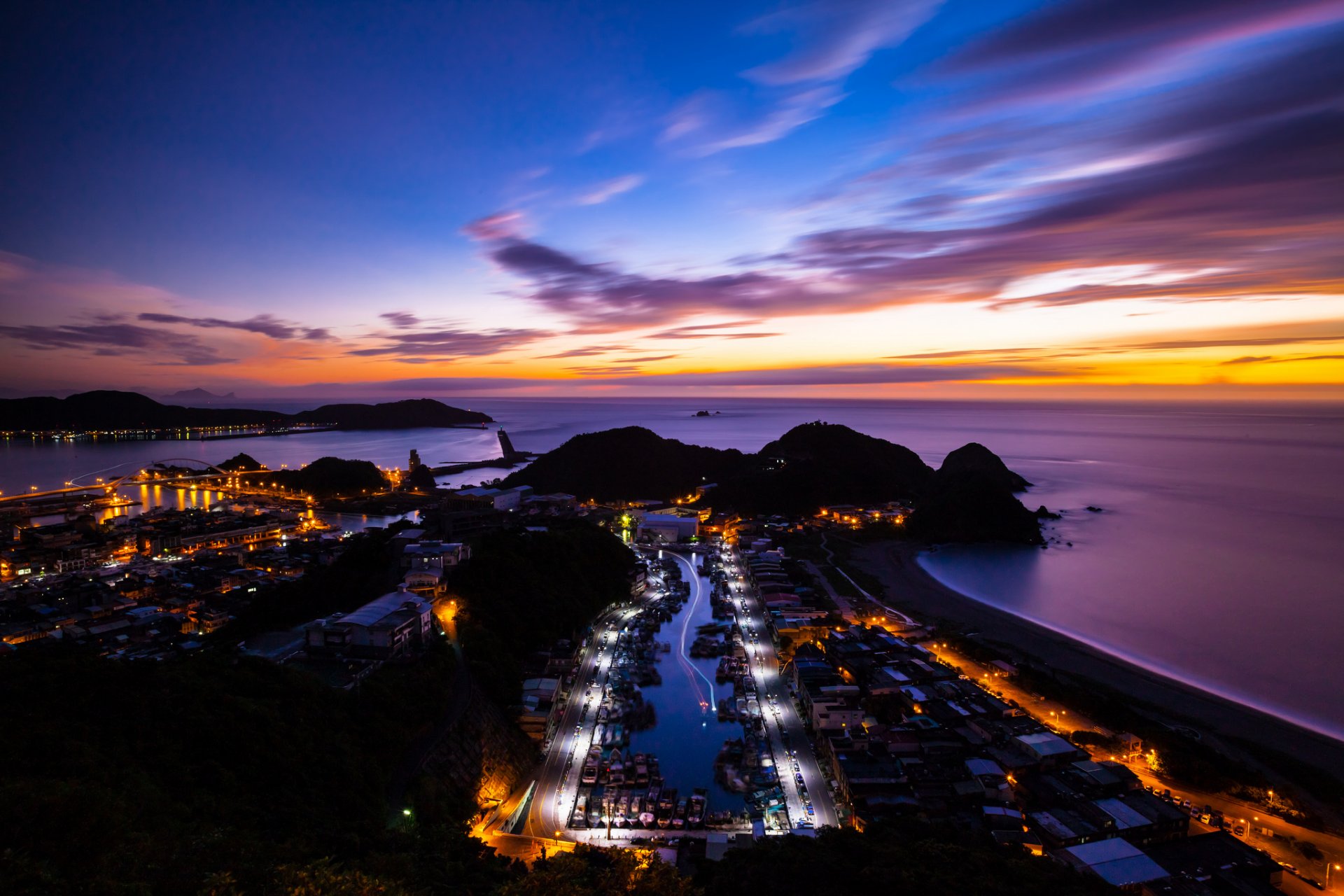 china taiwan island ocean sunset nature