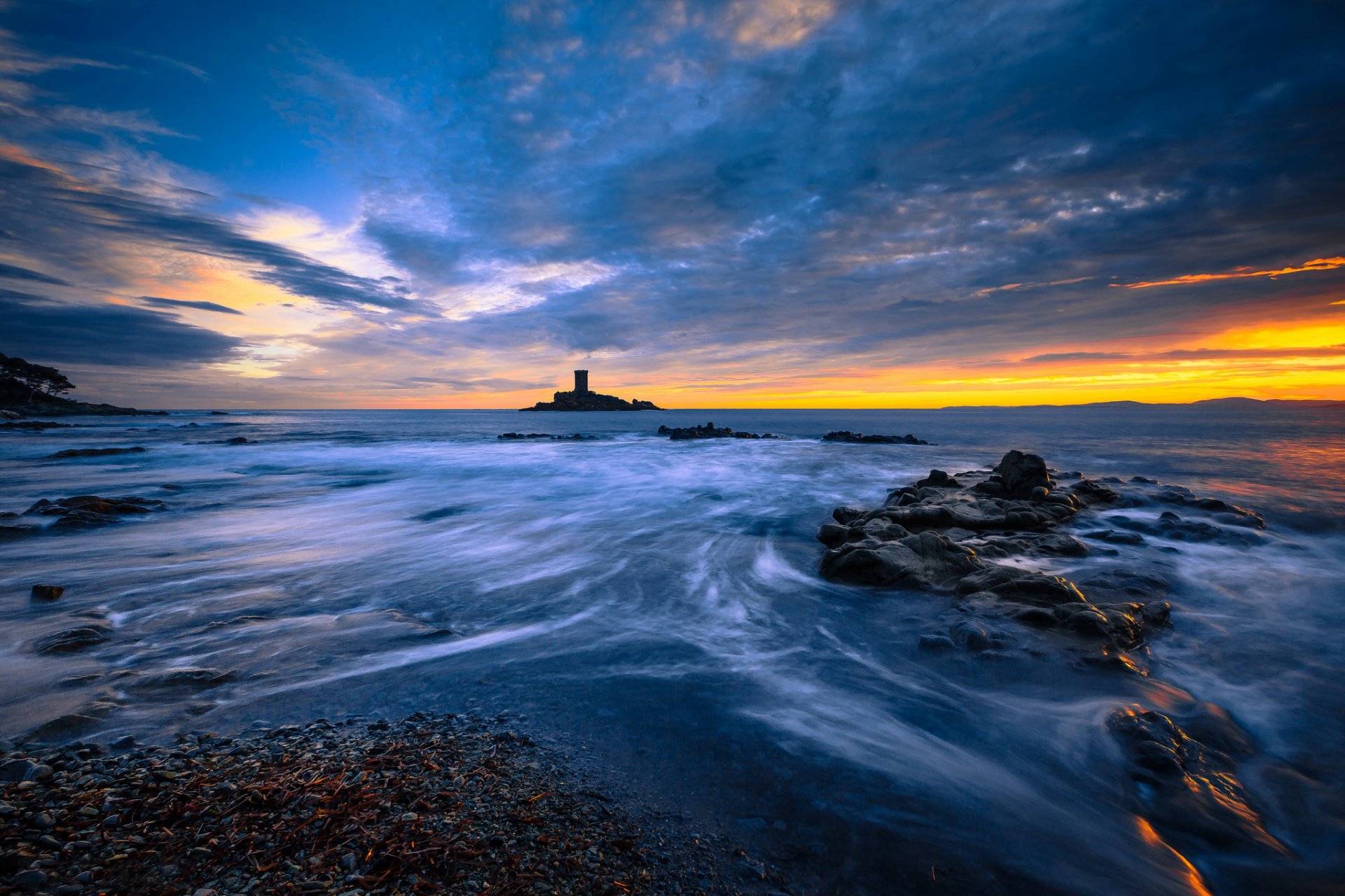 mare baia isola spiaggia mattina alba