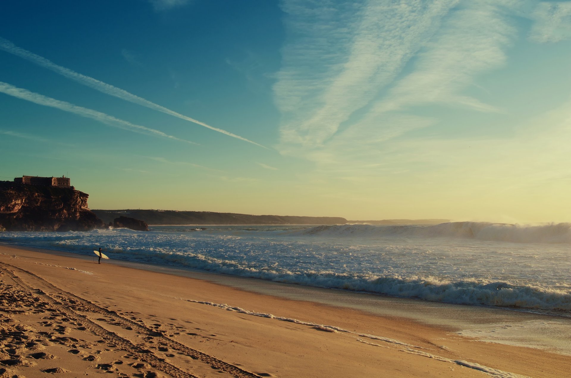 playa mar nubes