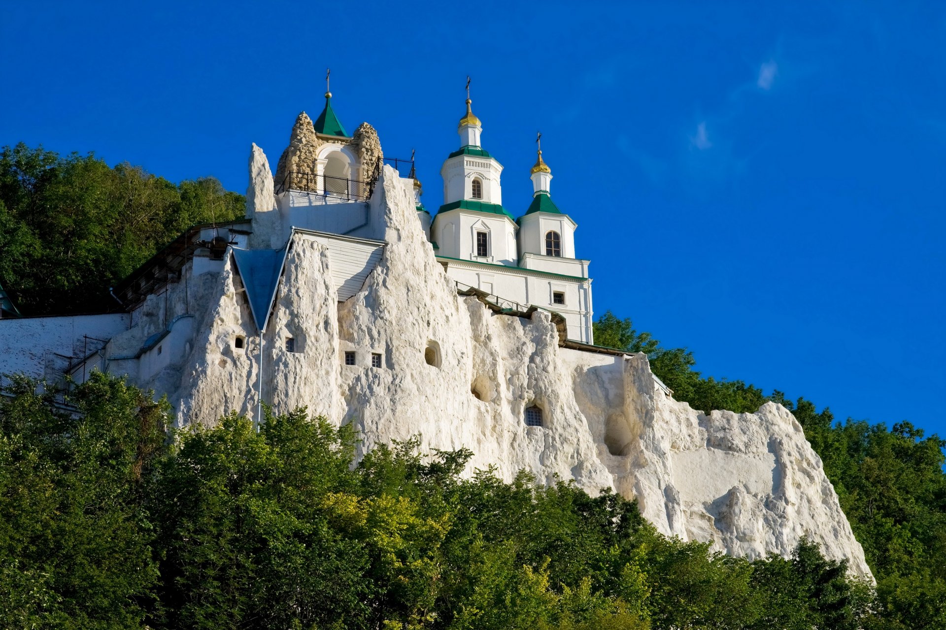 temple monastery cathedral ukraine svyatogorsk lavra town photo