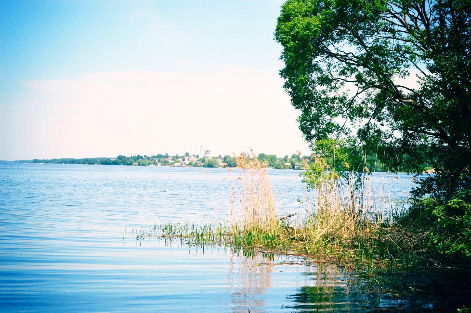 rusia río naturaleza volga cielo