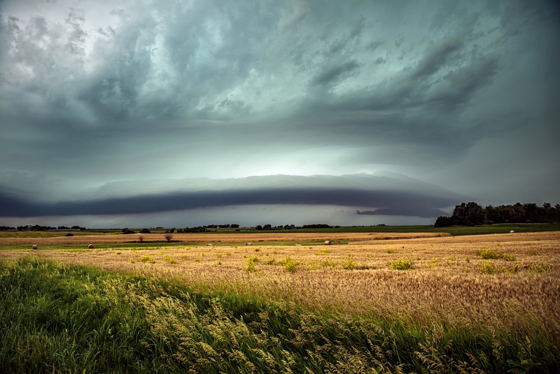 herbst feld wolken