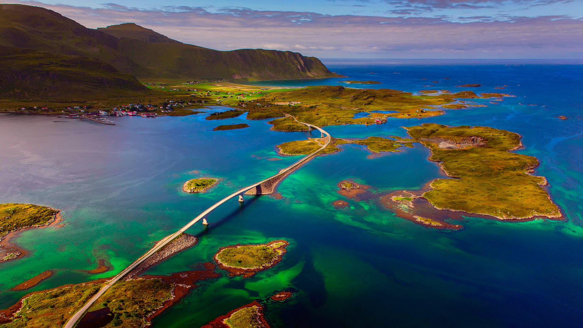 lofoten-inseln archipel norwegen norwegisches meer brücke