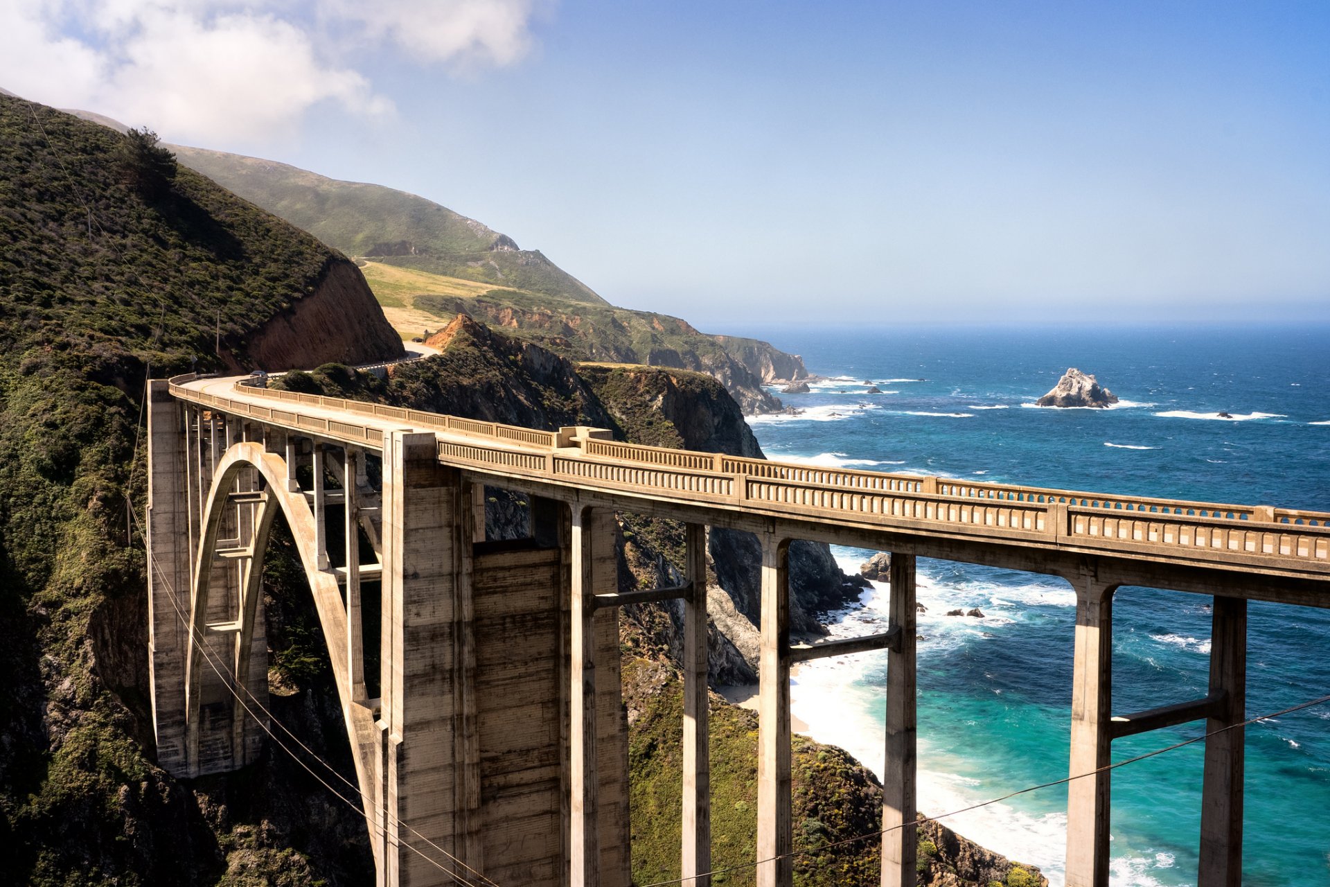 californie westcoast pont plage voie