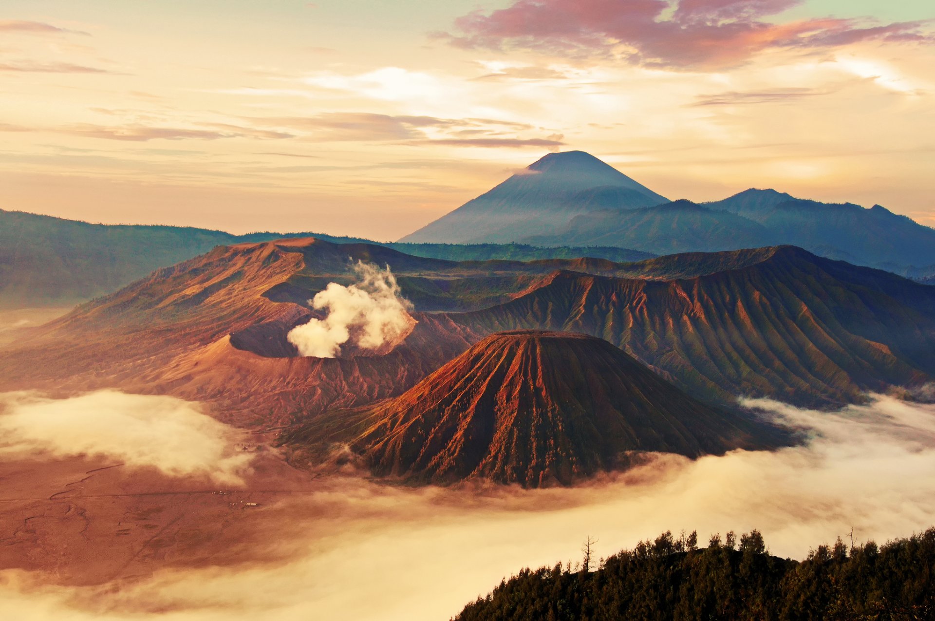 indonésie java complexe volcanique-caldera tengger tengger volcan bromo