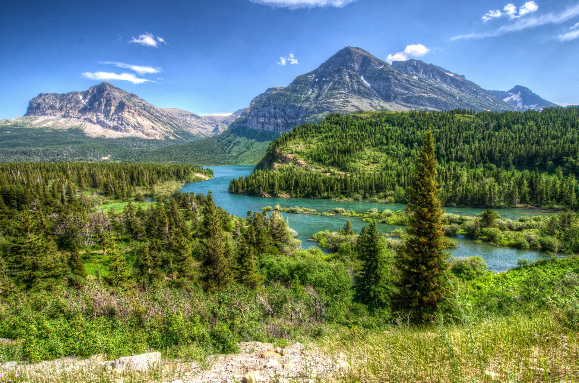 parque estados unidos montañas paisaje bosque glaciar montana hdr naturaleza