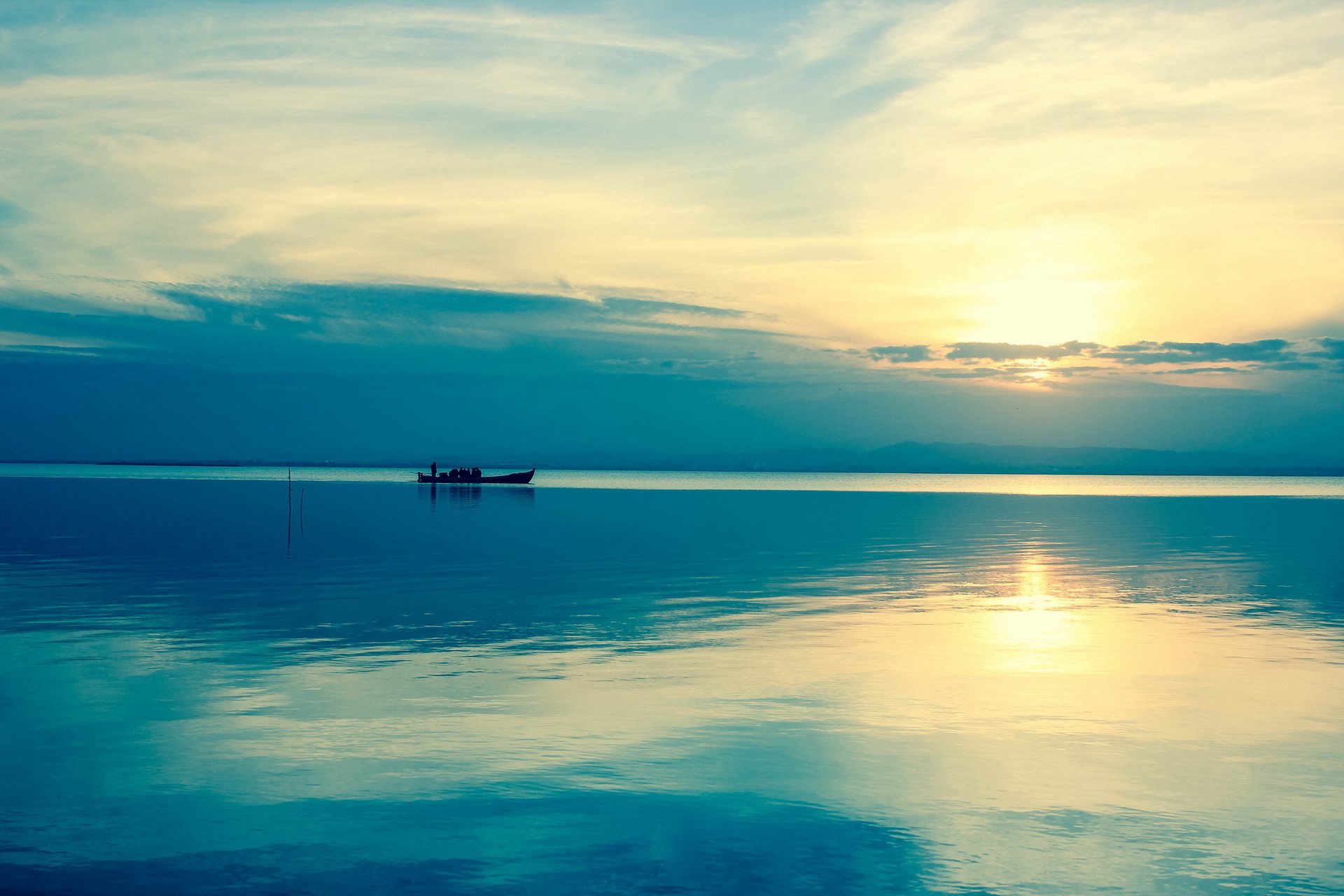 meer himmel boot landschaft