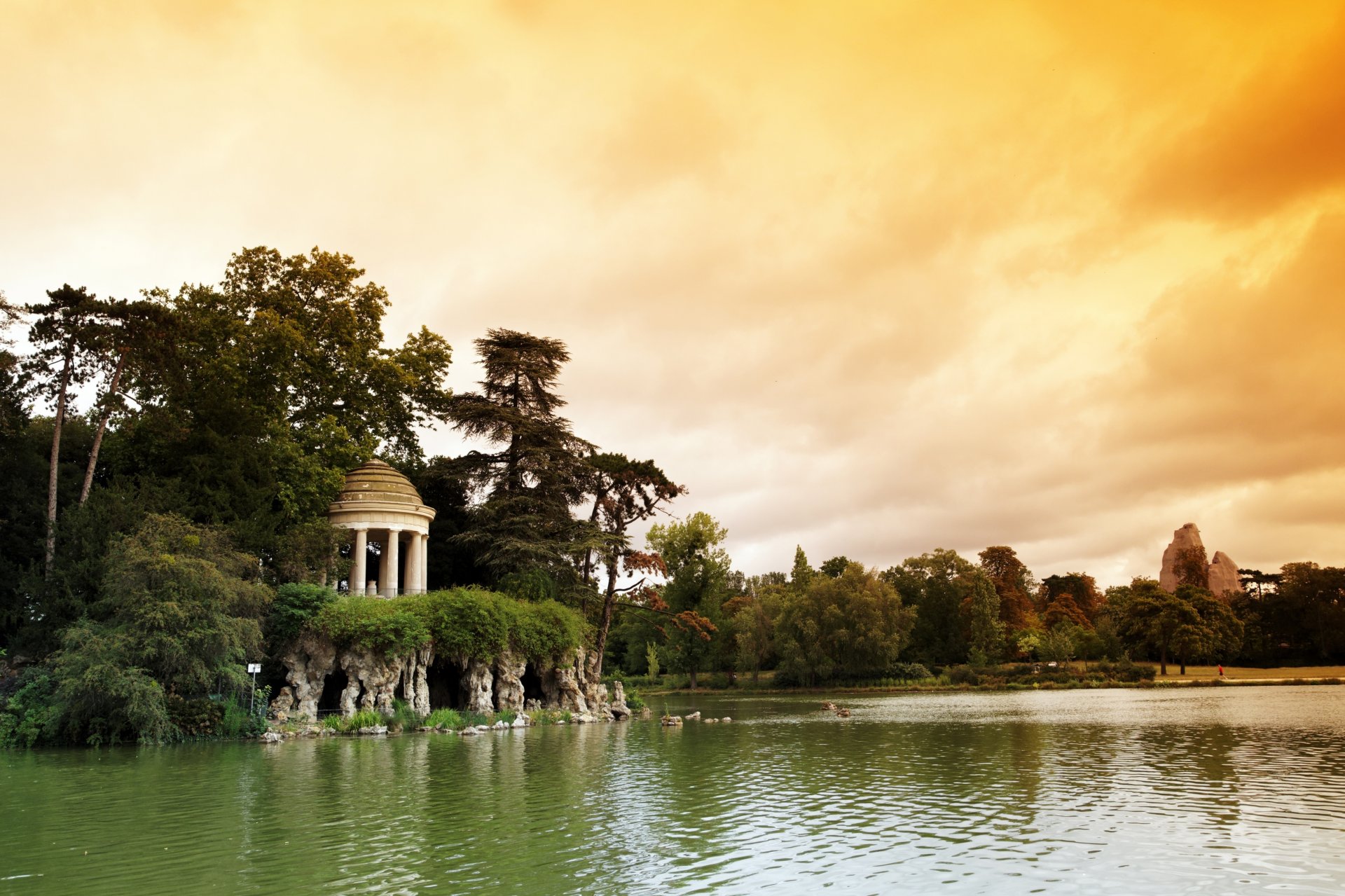 vincennes bosque de vincennes parís francia parque rotonda naturaleza lago