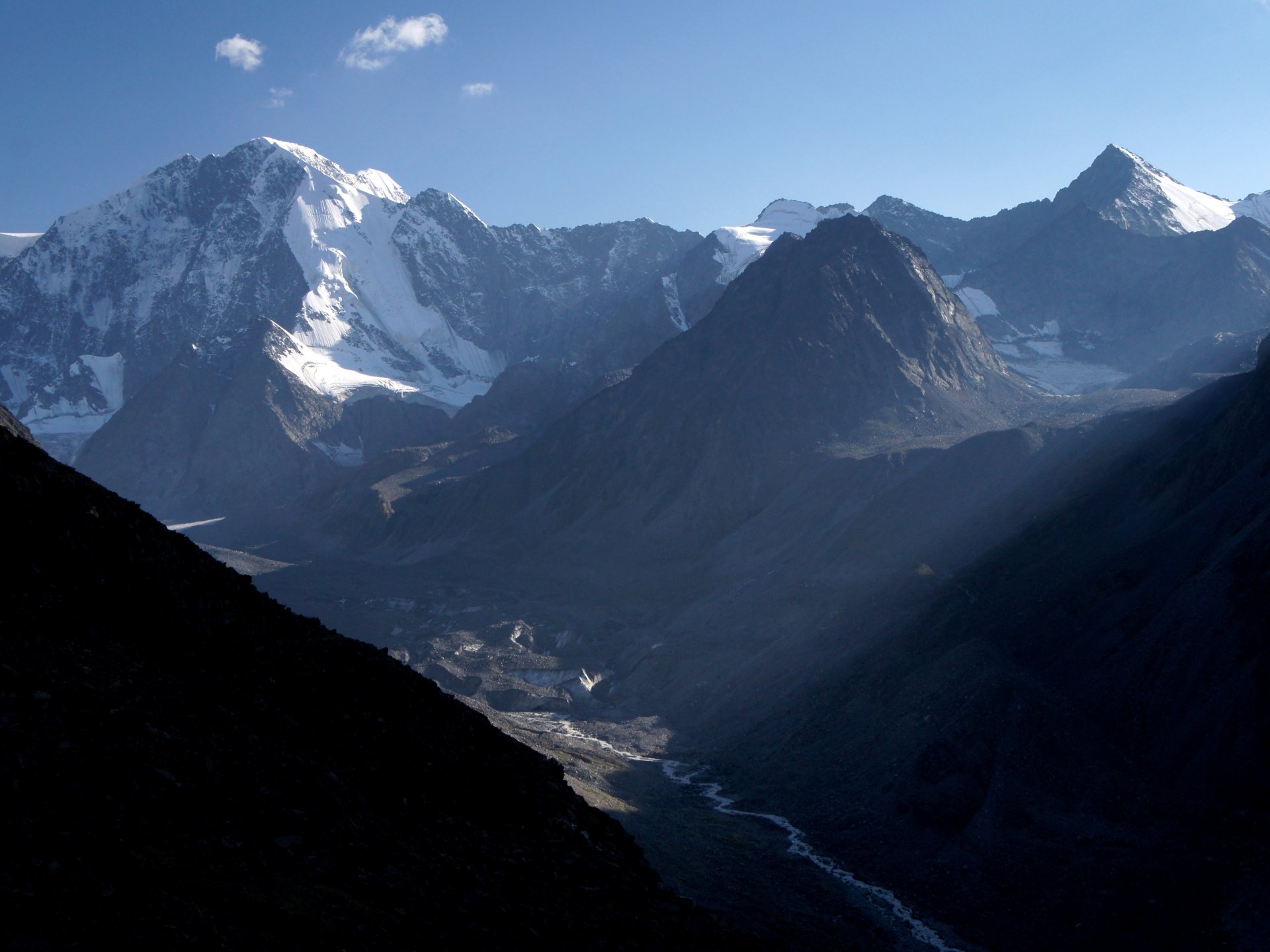 montañas glaciar montaña altai montaña belukha cordillera katun