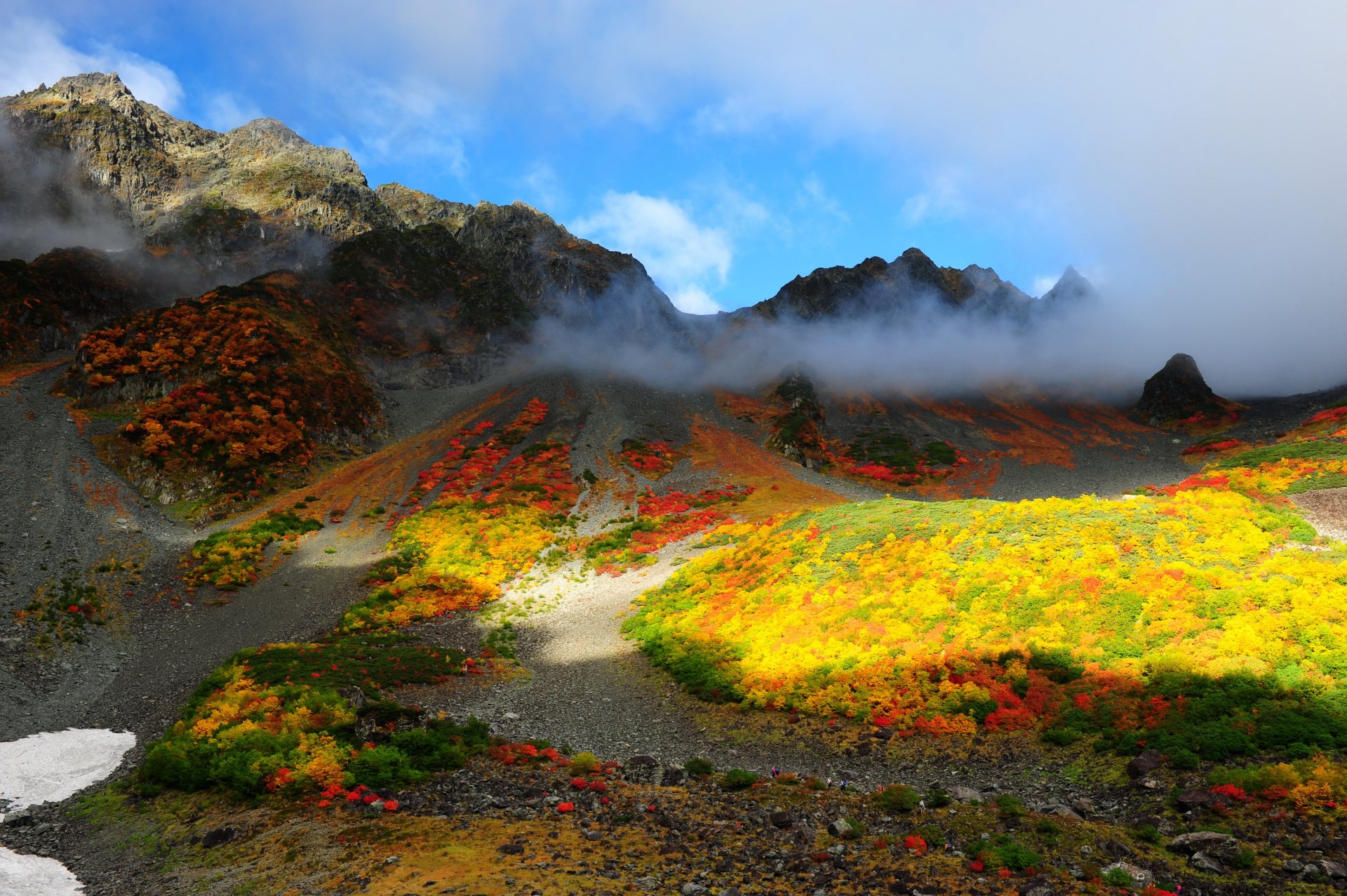 mountain china landscape clouds nature photo