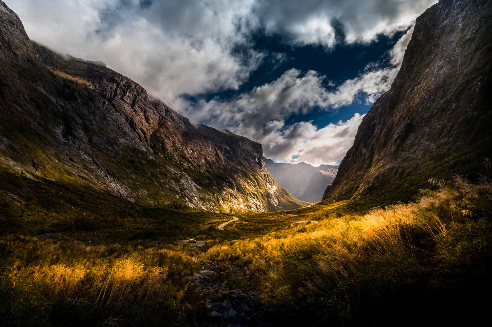 mountain road cloud