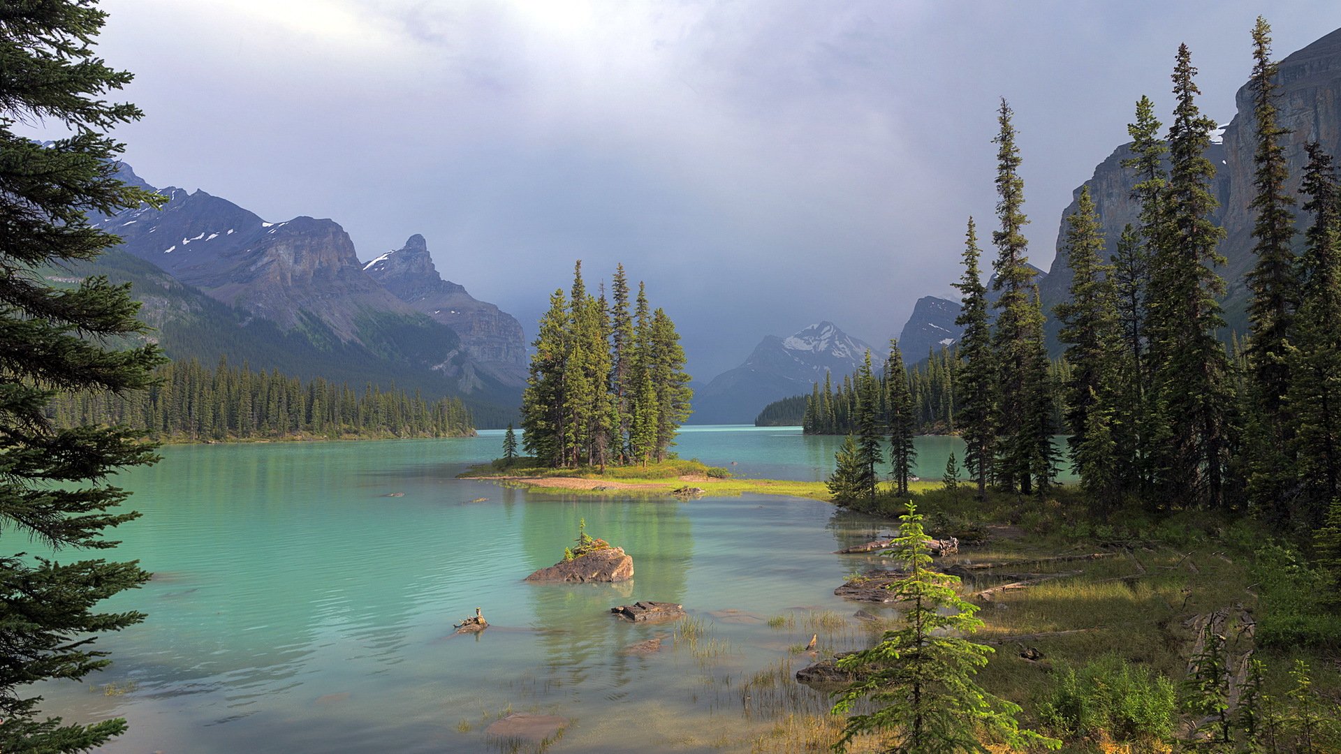 lake forest mountain landscape