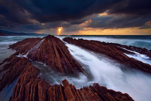 Atlantic Ocean and rocks