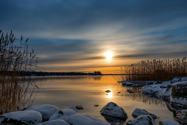 Invierno en un lugar tranquilo y tranquilo