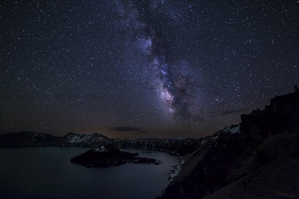 Via Lattea nel cielo notturno