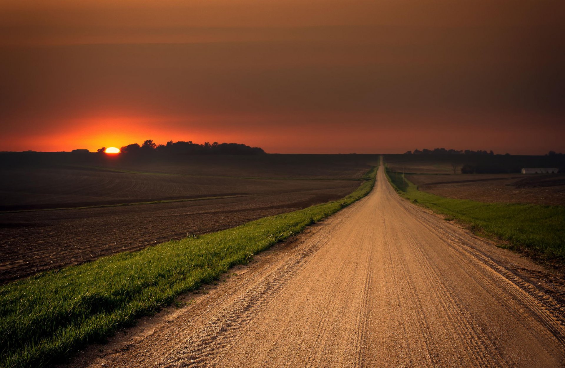 straße feld sonne weite