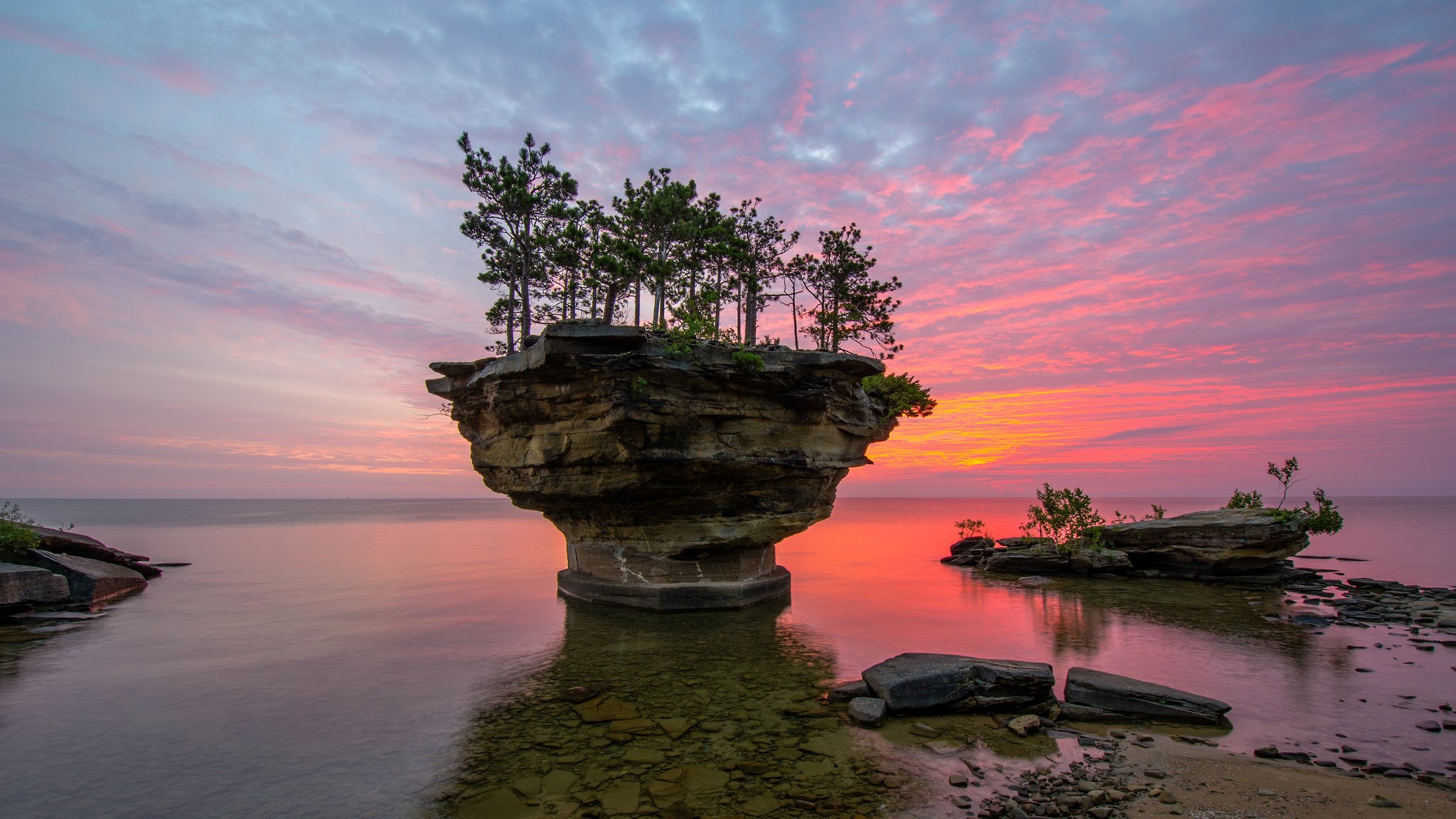 états-unis michigan lac huron turnip rock