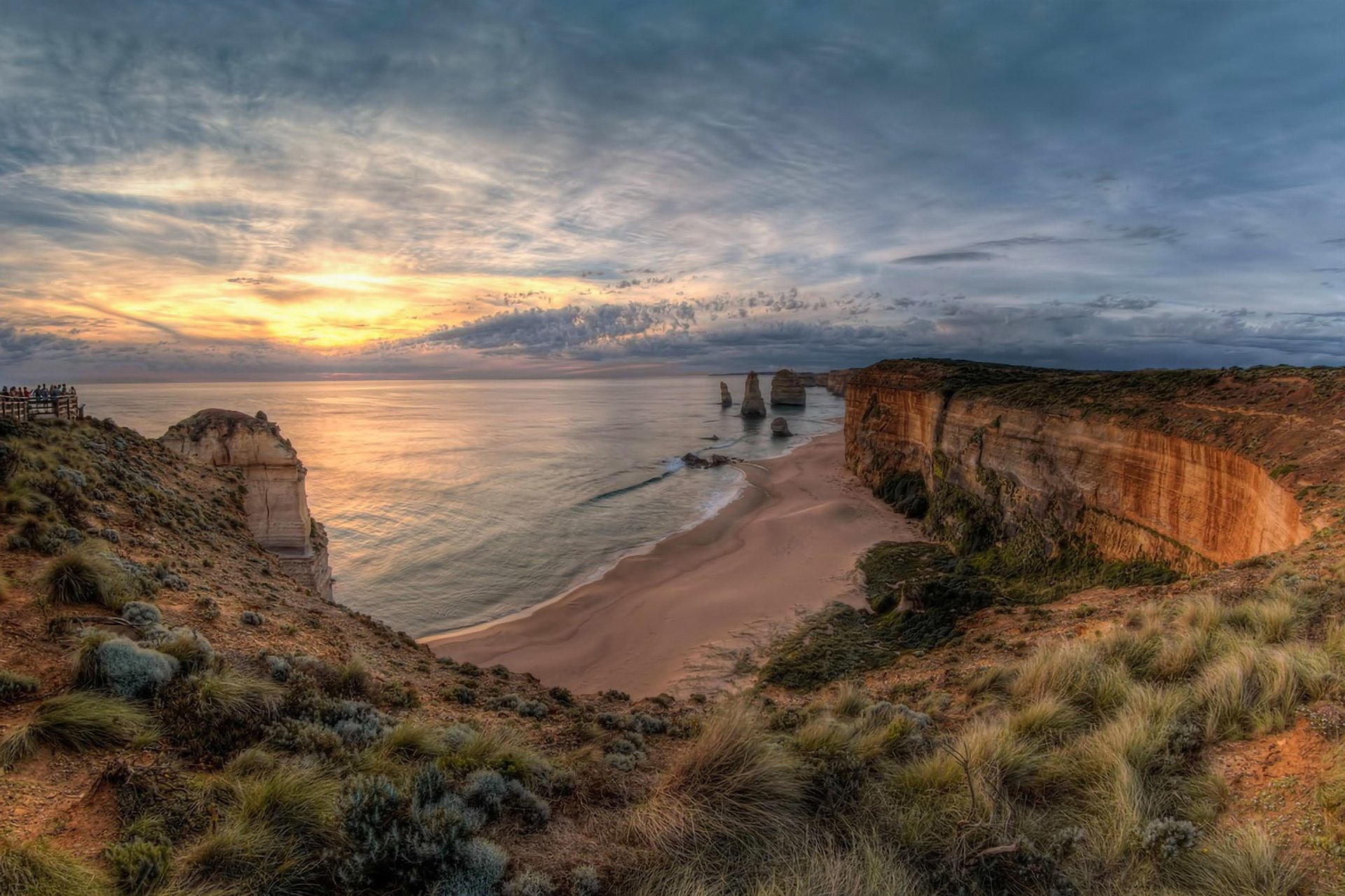 paysage nature océan roches coucher de soleil parc national port campbell victoria australie