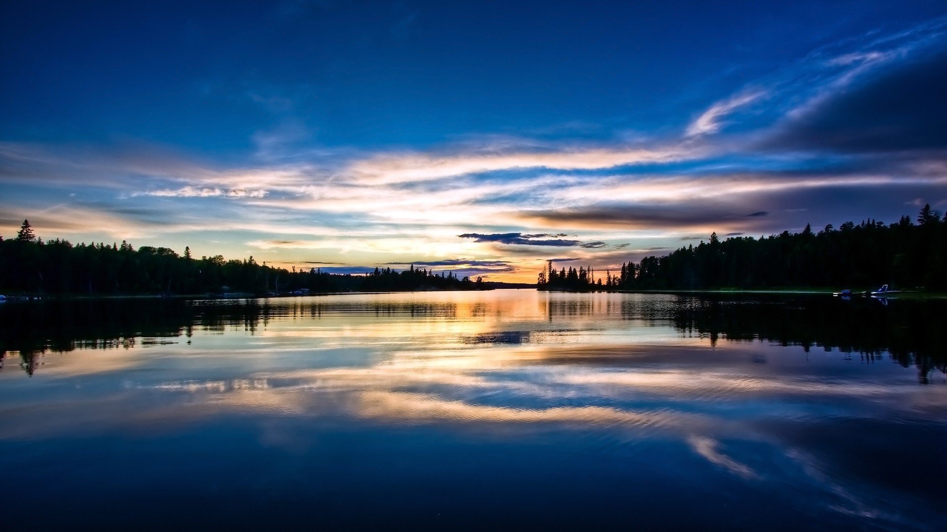 river reflection sky