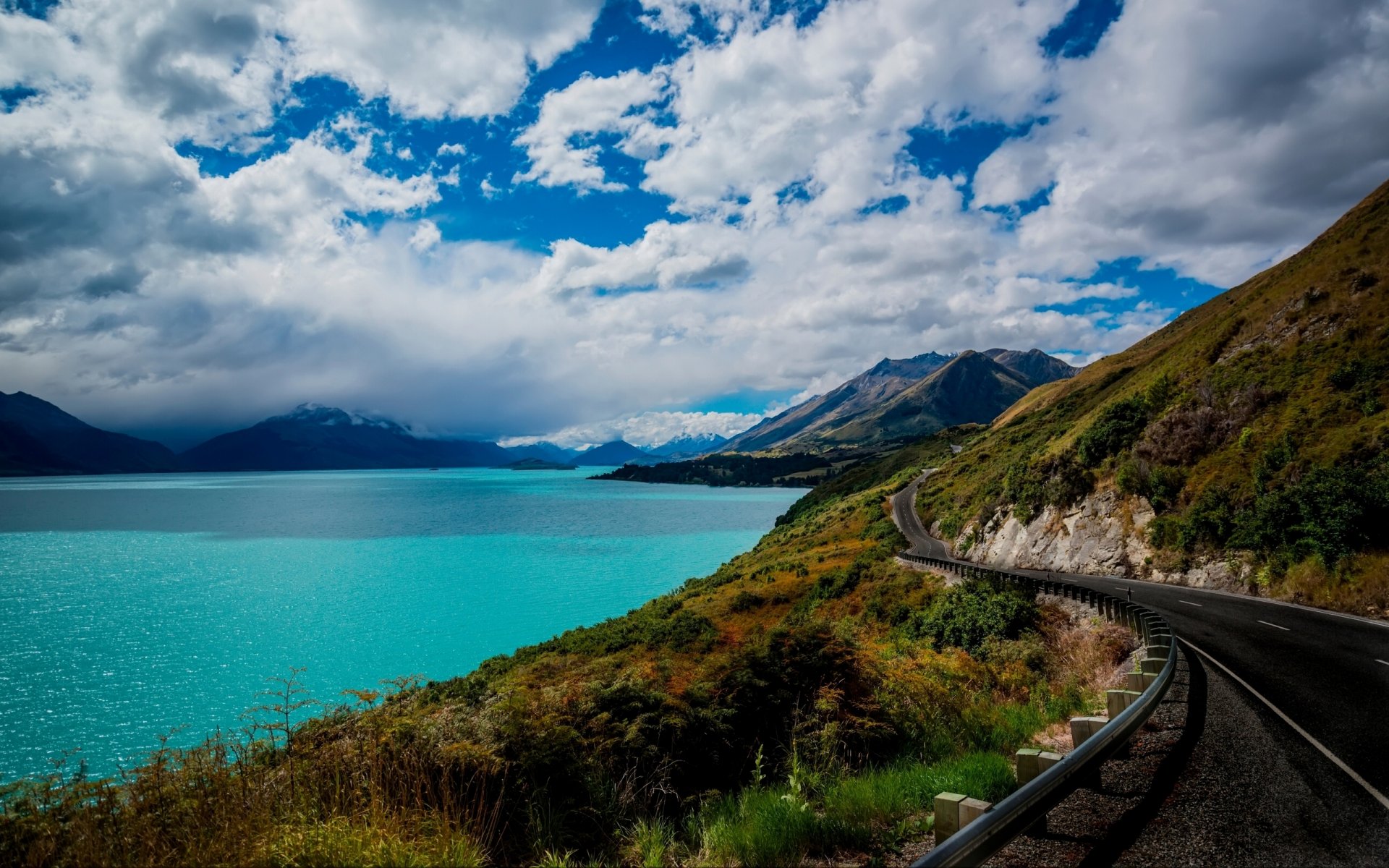 queenstown nueva zelanda lago wakatipu queenstown lago wakatipu carretera montañas