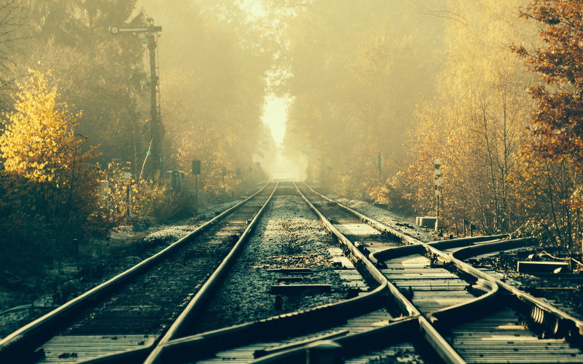 eisenbahn morgen licht landschaft