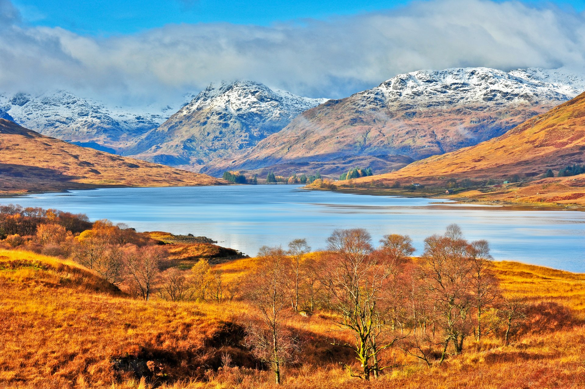 écosse montagnes lac automne