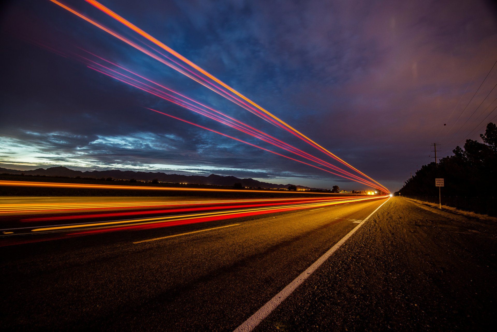 straße lichter belichtung nacht abend