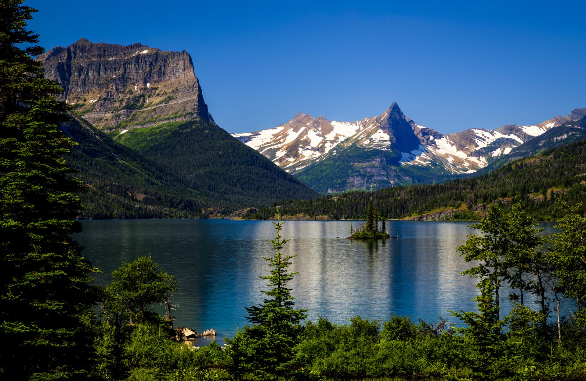 aint mary lake wild goose island glacier national park montana rocky mountains lake st. mary