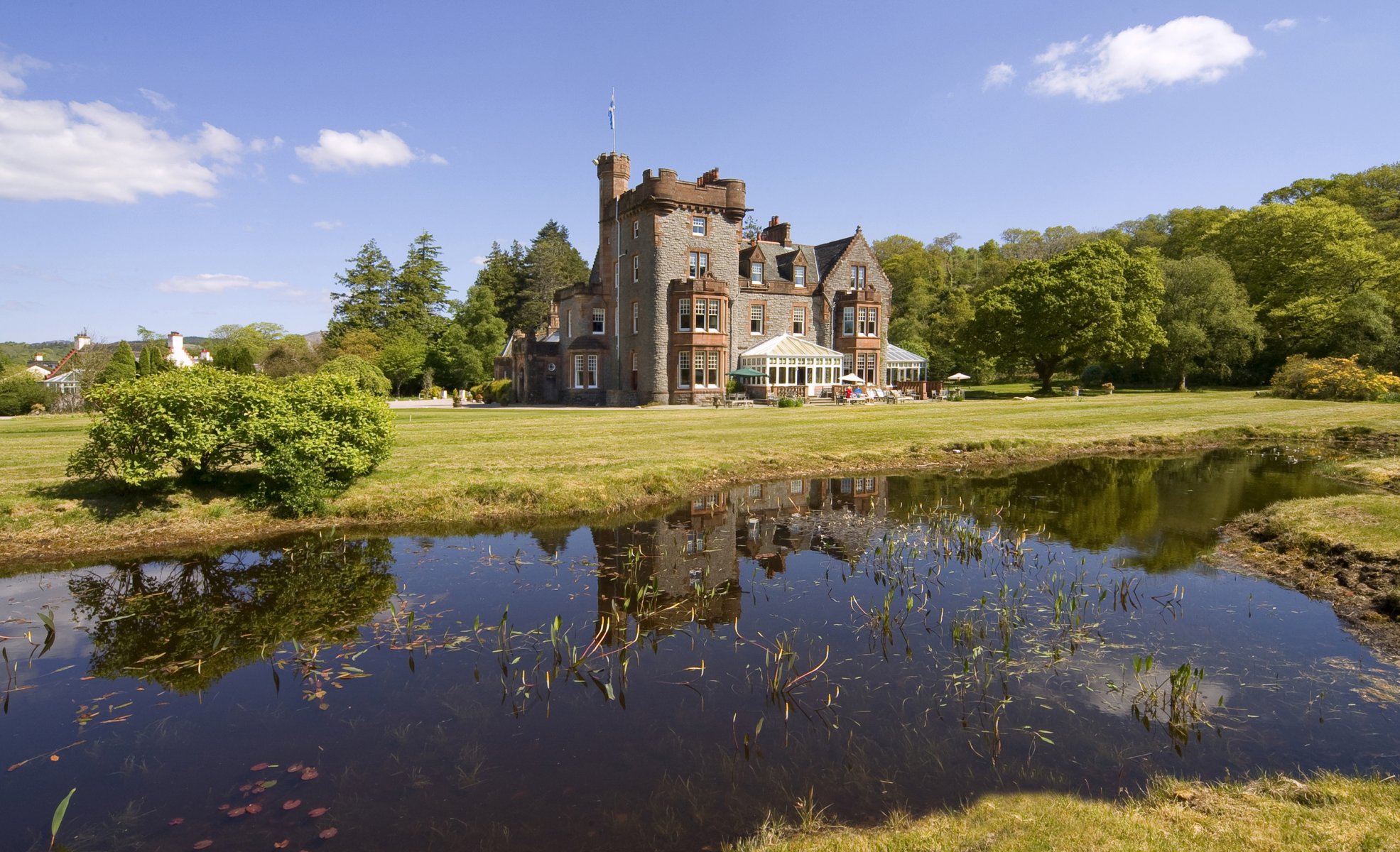 schloss fluss sommer schottland