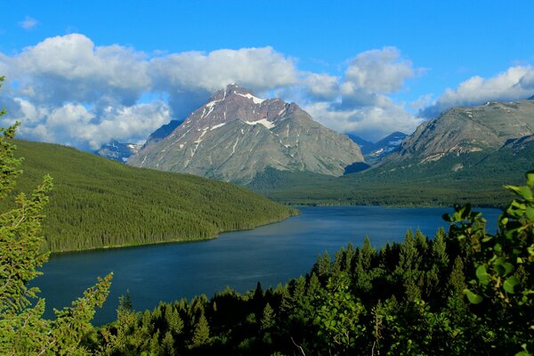 Beautiful River in the valley of the mountains