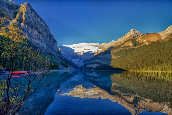 National Park with Clear water Lake