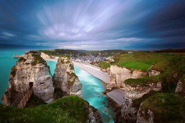 Fantastic beach landscape in Normandy