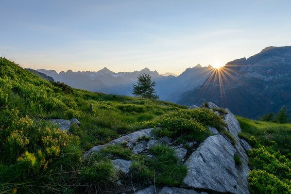 Amanecer en Suiza