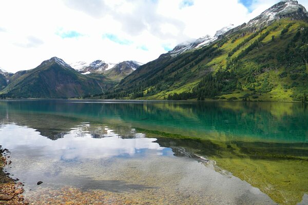 Pristine purity of the lake in Sayan