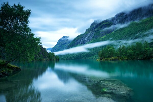 A lake in Western Norway. Scandinavian Mountains