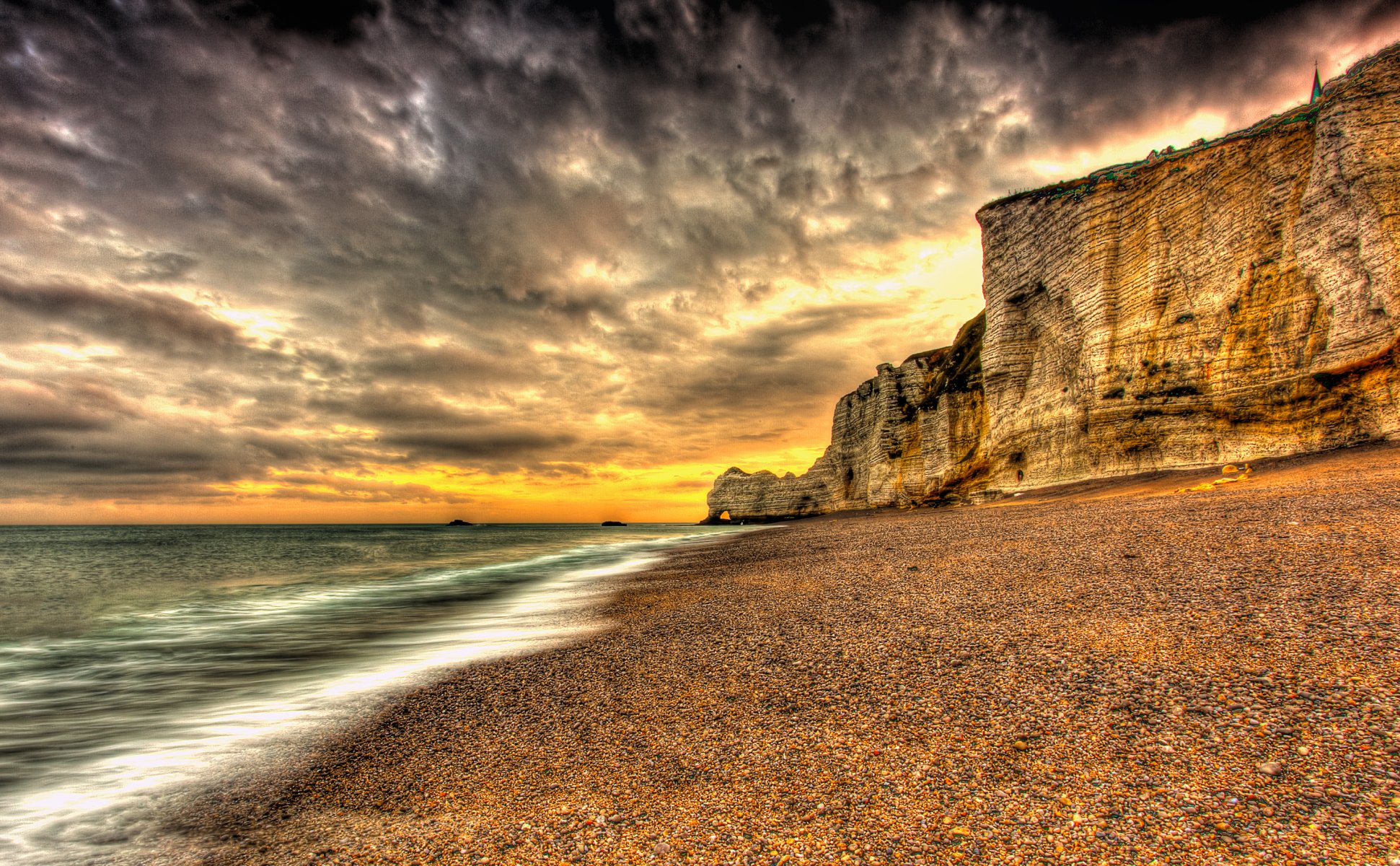 nature paysage ciel coucher de soleil plage mer océan soleil sable aube roches nuages rock