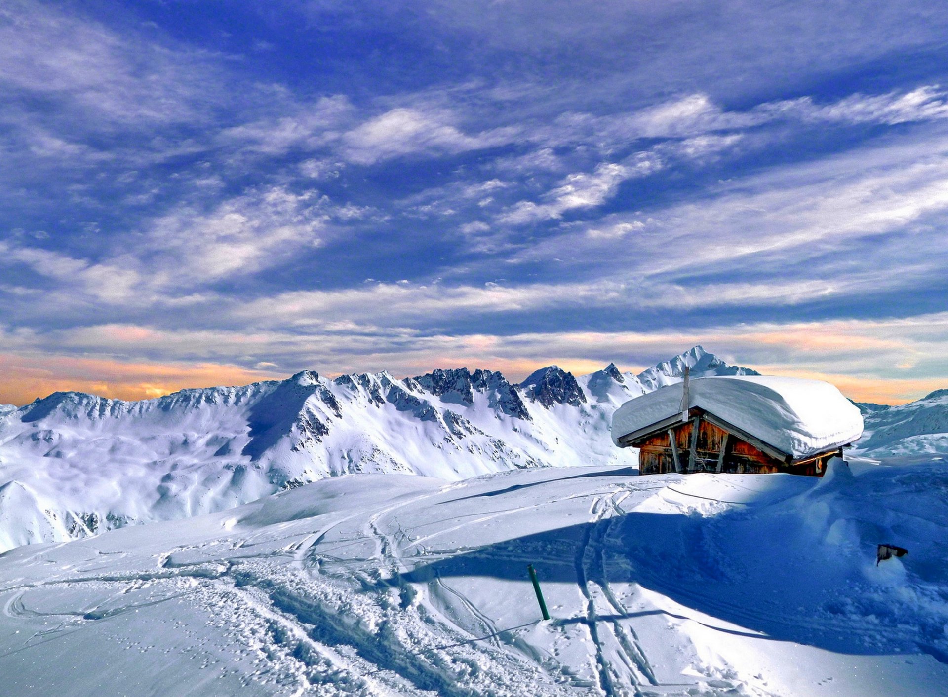 nature rock mountain clouds house winter snow sky landscape white beautiful cool nice scenery sunset