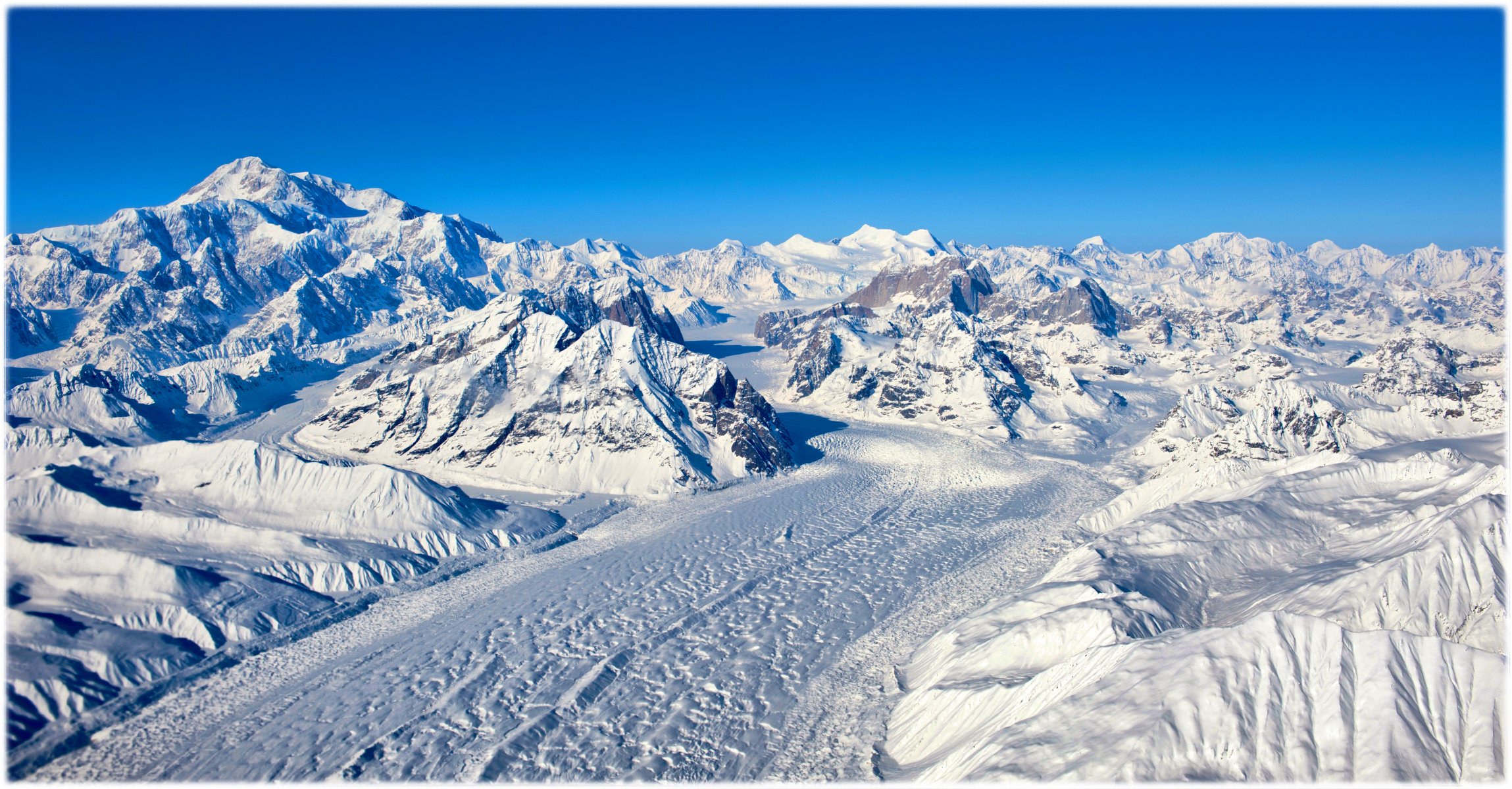 himalaya montagnes sommets pentes neige glacier ciel