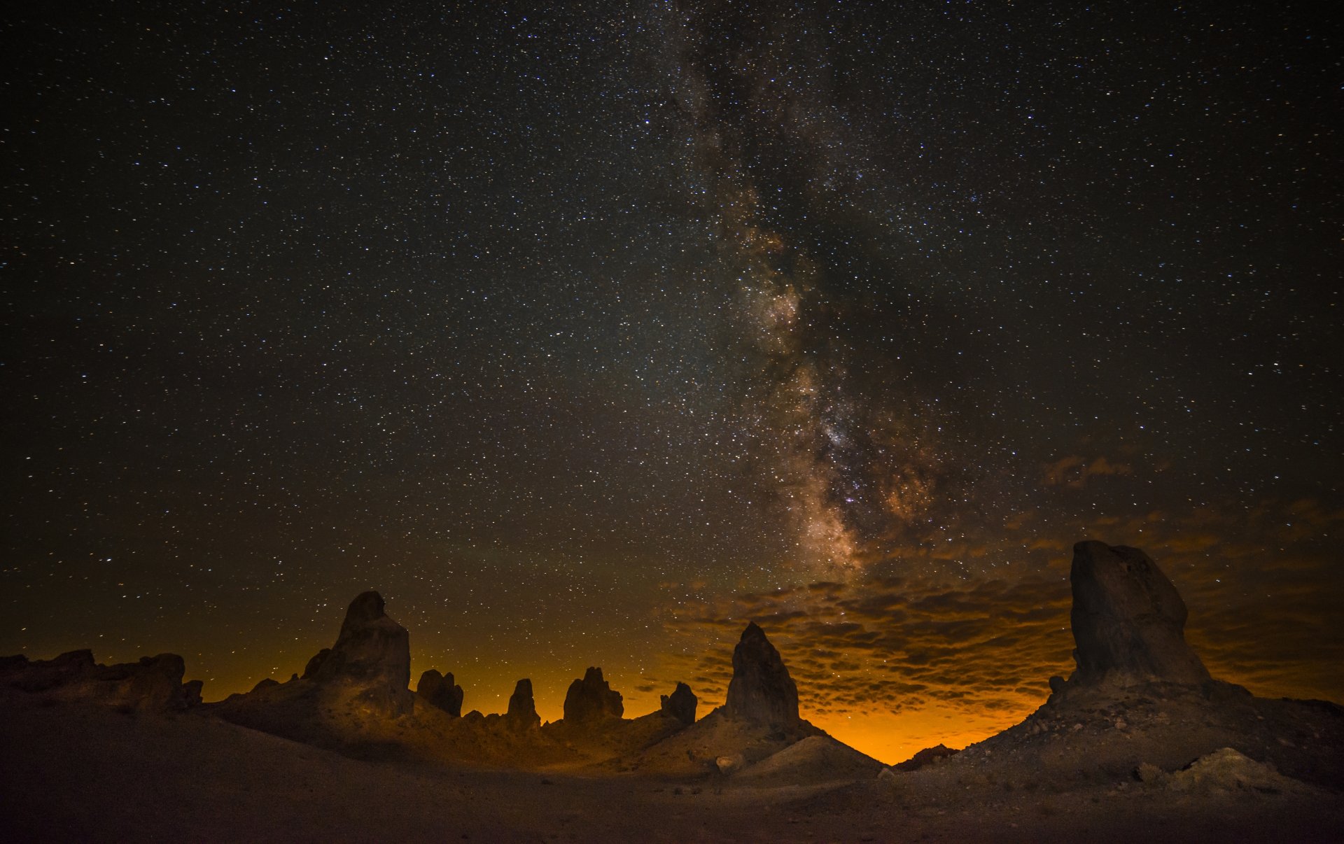 trona kalifornien isa wüste felsen nacht himmel sterne milchstraße